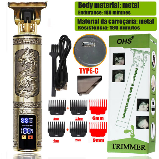 Professional Vintage T9 Cordless Hair Clipper and Trimmer for Men